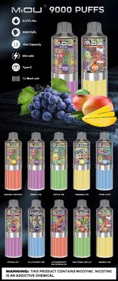 MIOU 9000 18 ml Ξαναχρησιμοποιούμενο ατμιστικό E υγρό Προγεμισμένη ποικιλία