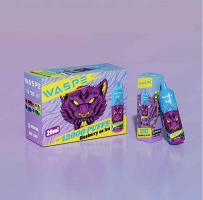 Waspe 12000 Puff επαναφορτιζόμενο μίας χρήσης ατμοσφαιρικό φρούτο γεύση E τσιγάρο OEM διαθέσιμο