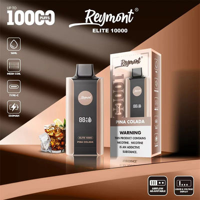 Ελίτ 10000 Puffs επαναφορτιζόμενη συσκευή απορρίψεως 1.2ohm Αντίσταση Mesh Coil 8 γεύση φρούτων