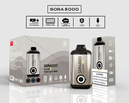 Μηχάνημα 650mah Προγεμισμένο βιαζόν 14ml 8000 φουσκάλες 0mg/20mg/50mg