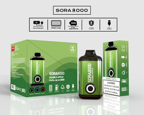 Sora000 Puffs Ενημερωτικό ηλεκτρονικό τσιγάρο 1.1ohm 14ml Προγεμισμένος χυμός