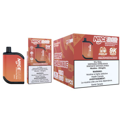 15 ml χωρητικότητας E-Liquid Μία συσκευή εξατμισμού Niice Bar 9000 με σχεδιασμό κατά της διαρροής