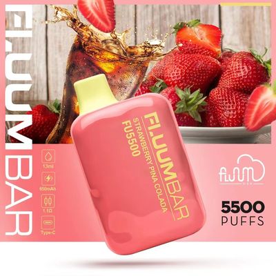 12ml Pre Filled Fluum Bar 5500 Juice Flavors Vape μιας χρήσης 650mAh