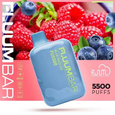 12ml Pre Filled Fluum Bar 5500 Juice Flavors Vape μιας χρήσης 650mAh