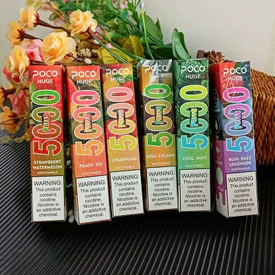 ΠΟΚΟ Huge 5000 Puff Disposable Vape E τσιγάρο 2% / 5% Νικ αλάτι επαναφόρτιση 950mah