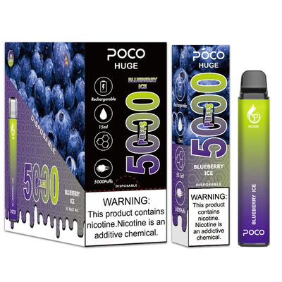 Χρώμα μίας χρήσης Vape 5000 μάνδρα POCO 5000 ψησίματος ψεκαστήρων ριπών