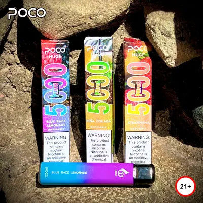 POCO Huge 5000 Puff Ξαναχρησιμοποιήσιμη συσκευή καπνίσματος E τσιγάρο 15 ml προγεμισμένο καπνιστό
