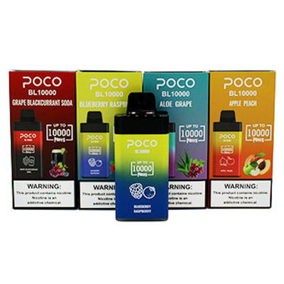 POCO BL10000 επαναφορτιζόμενο βιαζόν 20ml 5% Nic 650mAh Mesh Coil Φρούτα