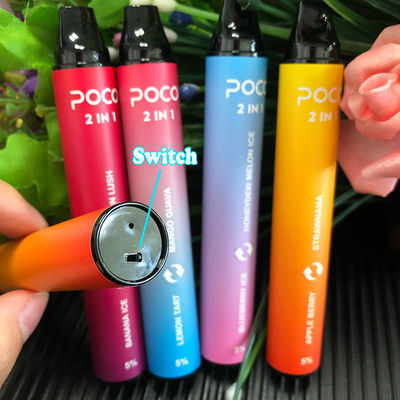 Το Poco διπλά 2 1 το 2000 ξεφυσά 6.0ml αρωματική τη 950mAh μάγκο μάνδρα Vape πάγου μίας χρήσης