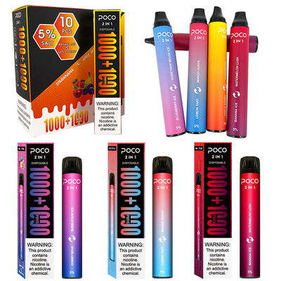 Το Poco διπλά 2 1 το 2000 ξεφυσά 6.0ml αρωματική τη 950mAh μάγκο μάνδρα Vape πάγου μίας χρήσης