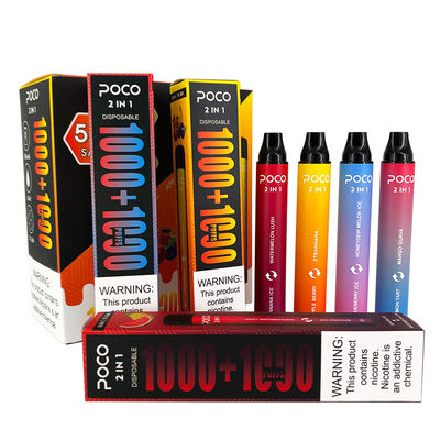 Το Poco διπλά 2 1 το 2000 ξεφυσά 6.0ml αρωματική τη 950mAh μάγκο μάνδρα Vape πάγου μίας χρήσης
