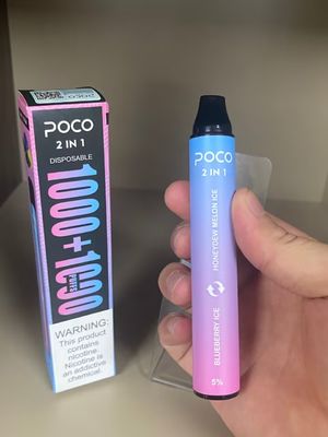 Poco 2 σε 1 μίας χρήσης Vape του 2000 νικοτίνη 5% συσκευών ριπών CBD