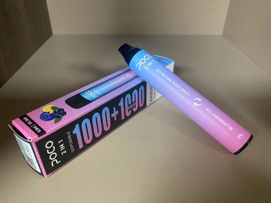 POCO 2 σε 1 μίνι 2000 ριπών ριπή μίας χρήσης Vape φραγμών μη μηχανικό