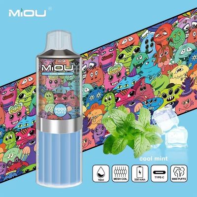 MIOU 9000 18 ml Ξαναχρησιμοποιούμενο ατμιστικό E υγρό Προγεμισμένη ποικιλία