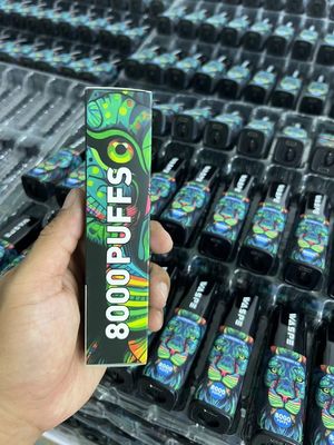 8000Puffs Ξαναχρησιμοποιήσιμη πένα με λειτουργία ροής αέρα και 16 ml ηλεκτρονικού υγρού για εύκολο ατμό