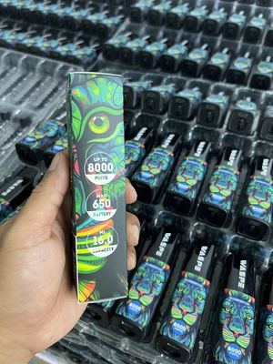 8000Puffs Ξαναχρησιμοποιήσιμη πένα με λειτουργία ροής αέρα και 16 ml ηλεκτρονικού υγρού για εύκολο ατμό