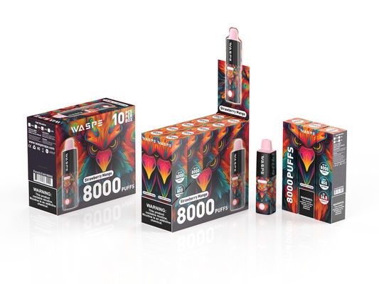 8000Puffs Ηλεκτρονική πένα μίας χρήσης με θύρα φόρτισης τύπου C χωρίς