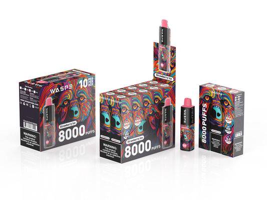 8000Puffs Ηλεκτρονική πένα μίας χρήσης με θύρα φόρτισης τύπου C χωρίς