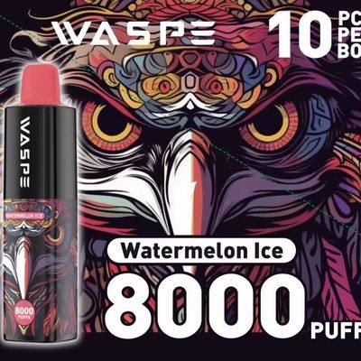 Waspe 8000 Puffs Bar Pod μιας χρήσης στυλό 650 mAh Επαναφορτιζόμενη Type-C