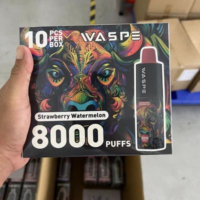 Waspe 8000 Puffs Bar Pod μιας χρήσης στυλό 650 mAh Επαναφορτιζόμενη Type-C
