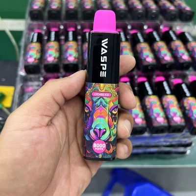 Waspe 8000 Puffs Bar Pod μιας χρήσης στυλό 650 mAh Επαναφορτιζόμενη Type-C