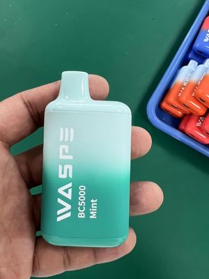 Waspe 5000 PUFFS επαναφορτιζόμενο απορριπτόμενο ατμόσφαιρο 13 ml προγεμισμένο χυμό