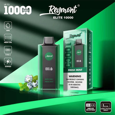 Ελίτ 10000 Puffs επαναφορτιζόμενη συσκευή απορρίψεως 1.2ohm Αντίσταση Mesh Coil 8 γεύση φρούτων