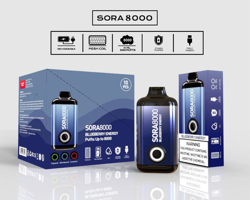 Sora000 Puffs Ενημερωτικό ηλεκτρονικό τσιγάρο 1.1ohm 14ml Προγεμισμένος χυμός