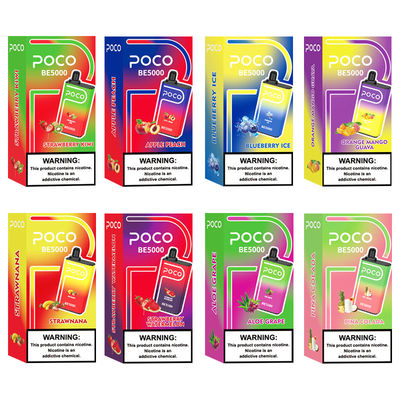 14 ml 5000 Puffs Big Puff POCO BE5000 Vape Mesh Coil Αποχρησιμοποιήσιμο κουτί βιόλας 1,2 ωμ