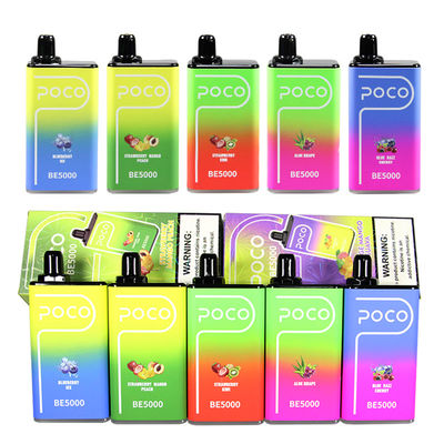 Ρυθμίσιμα POCO BE5000 Puffs Ξαναχρησιμοποιήσιμα Vape Pod με RGB φως