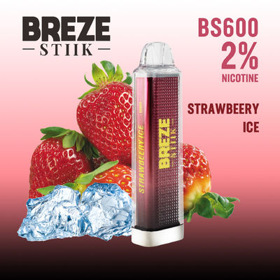 600Puffs Πένα για μια φορά με 2 ml ηλεκτρονικού υγρού και μπαταρία 500mAh