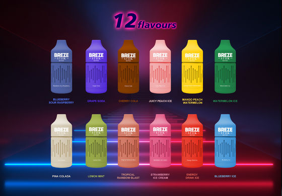 BREZE STIIK BS7500 Αποχρεωτικό vape 16 ml Δείκτης μπαταρίας Δείκτης υγρού