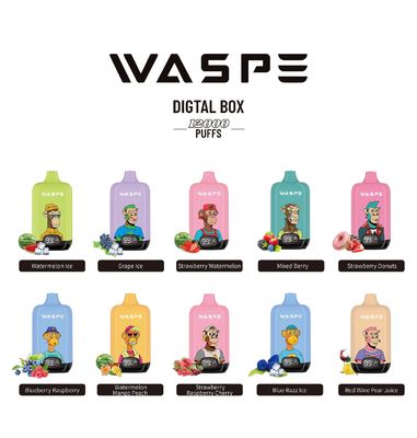 10 γεύσεις Waspe ηλεκτρονικό τσιγάρο με μπαταρία 650mAh και καλώδιο φόρτισης τύπου C