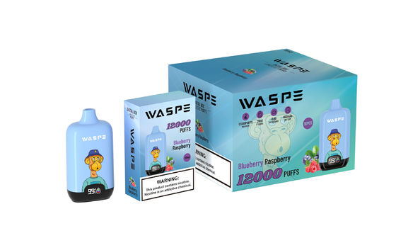 Έναχρονη συσκευή πένας Waspe 12000 ψηφιακό κουτί με περιτύλιγμα για ηλεκτρονικό τσιγάρο