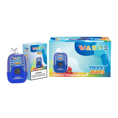 Waspe 15000Puffs 650mAh Vape Mesh Coil 0/20/50mg Nic Λιπαρό και Φρουτώδες