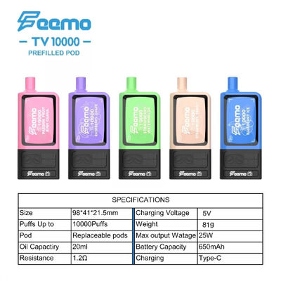 20 ml χωρητικότητας φυσίγγιας Μεγάλη φούσκωση Ξαναχρησιμοποιήσιμο vape με κορυφή γεμίσματος και πλέγμα σπείρας