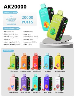 Geek Bar Plus AKKOK 20000puffs Απορρίψιμο Vape Pen με λογότυπο εκτύπωσης οθόνης