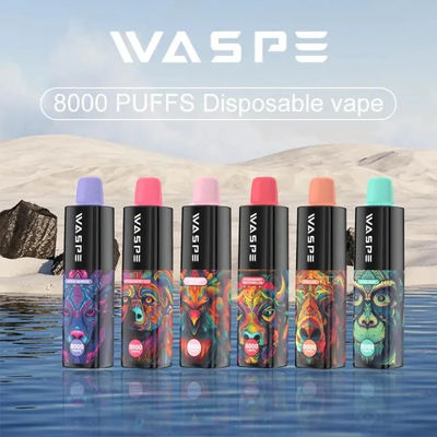 10 γεύσεις 8000Puffs Ξαναχρησιμοποιήσιμο πένα με ρυθμιζόμενη ροή αέρα και καλώδιο φόρτισης τύπου C