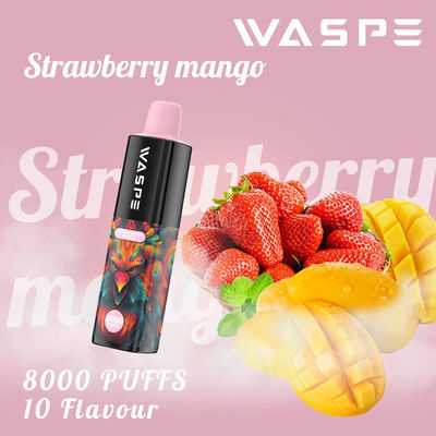 8000Puffs 16ml E-juice 10 γεύσεις Ξαναχρησιμοποιήσιμο Vape Pen με μπαταρία 650mAh και σπείρα πλέγματος