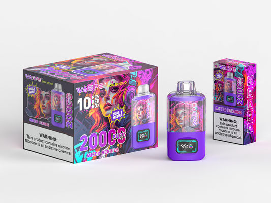 RGB Light Big Puff Vape μπαταρία 650Mah Sus304 20000Puffs