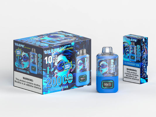 RGB Light Big Puff Vape μπαταρία 650Mah Sus304 20000Puffs