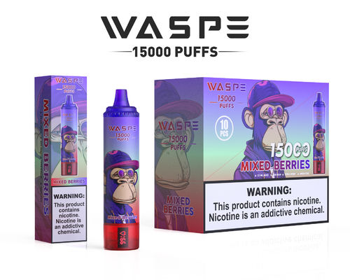 Μεγάλο Puff SUS304 5% Νικοτίνη 15000 Puffs Vape Για 12 Φρουτώδη γεύσεις
