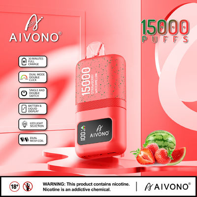 Μακροχρόνια Smart Vape Pen 600mAh 1.0 Ohm Coil 15k Puffs OEM/ODM Διαθέσιμο