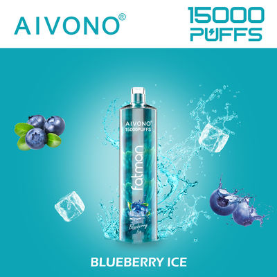 600mAh Προγεμισμένο Vape με 15000 φουσκάλες και 0,6ohm Coil No Nicotine Round Drip Tip