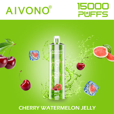 600mAh Προγεμισμένο Vape με 15000 φουσκάλες και 0,6ohm Coil No Nicotine Round Drip Tip