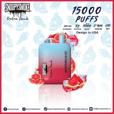 Διπλή δεξαμενή φρούτων γεύση ΗΠΑ Vape Kit 15000 Puffs τύπου C επαναφορτιζόμενη μπαταρία 650mAh