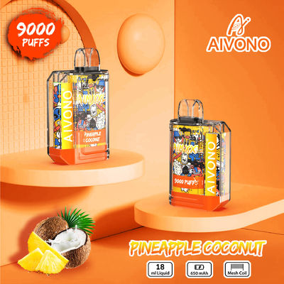 Στρογγυλή σταγόνα Πλήρωμα για μια φορά 1.2ohm Coil 19ml υγρό τύπου C επαναφορτιζόμενο